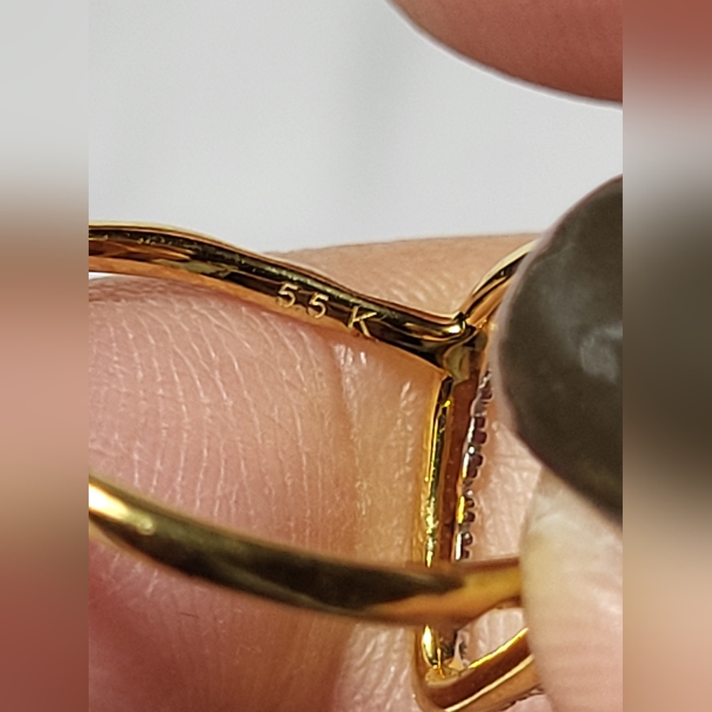 Monica Vinader Gold and Silver Riva Kite Diamond Ring.  # 300 - Picture 11 of 14